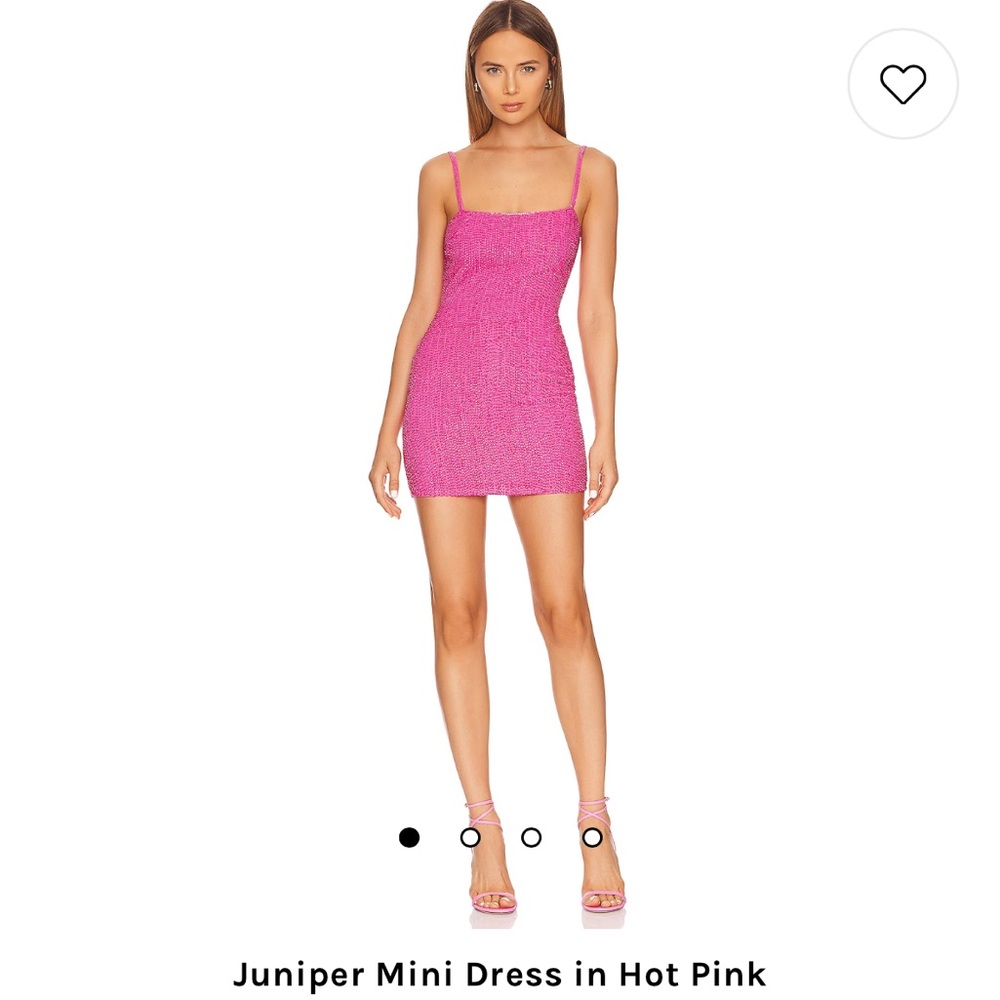 Juniper dress hot pink size large. Worn once and immediately dry cleaned